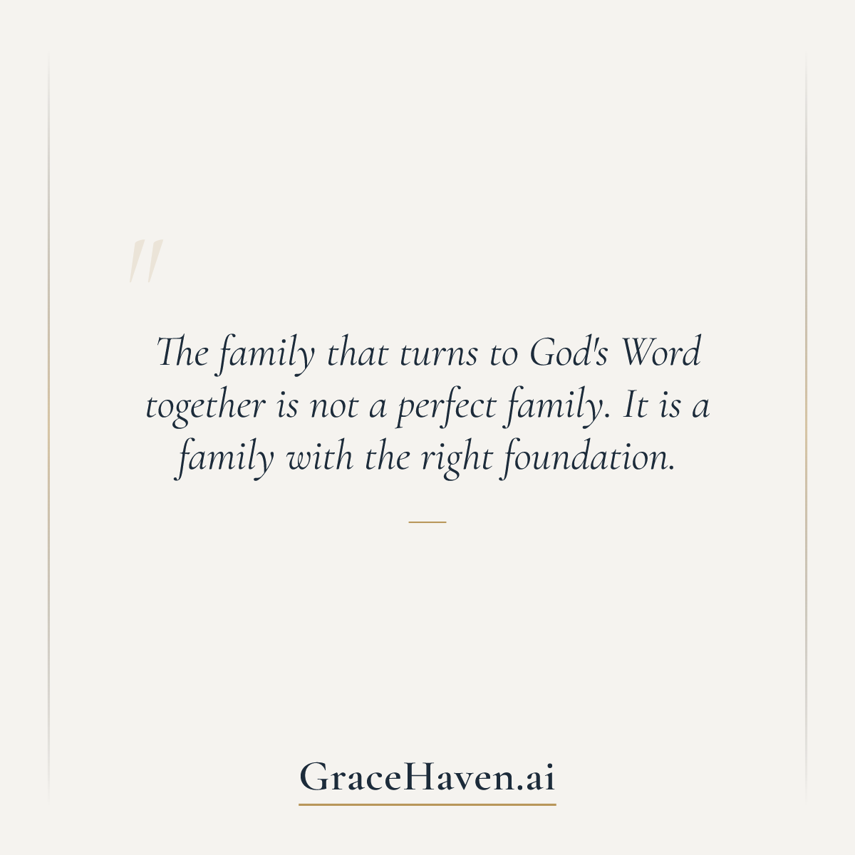 Feature — The Right Foundation for Families