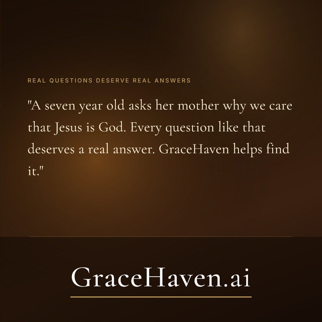 Feature — Real Questions Deserve Real Answers