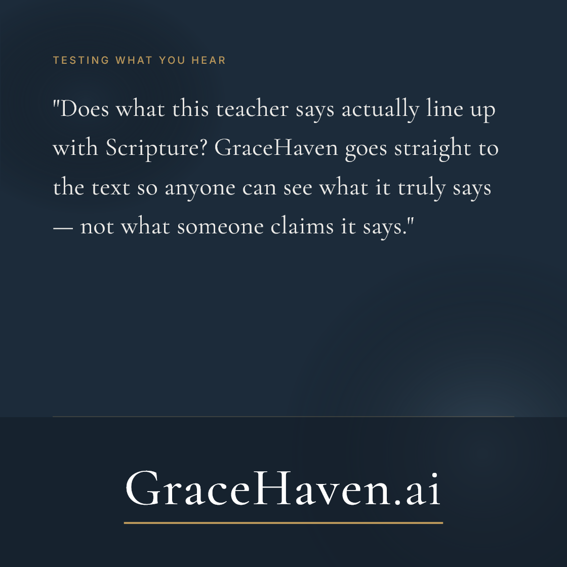 Feature — Testing What You Hear