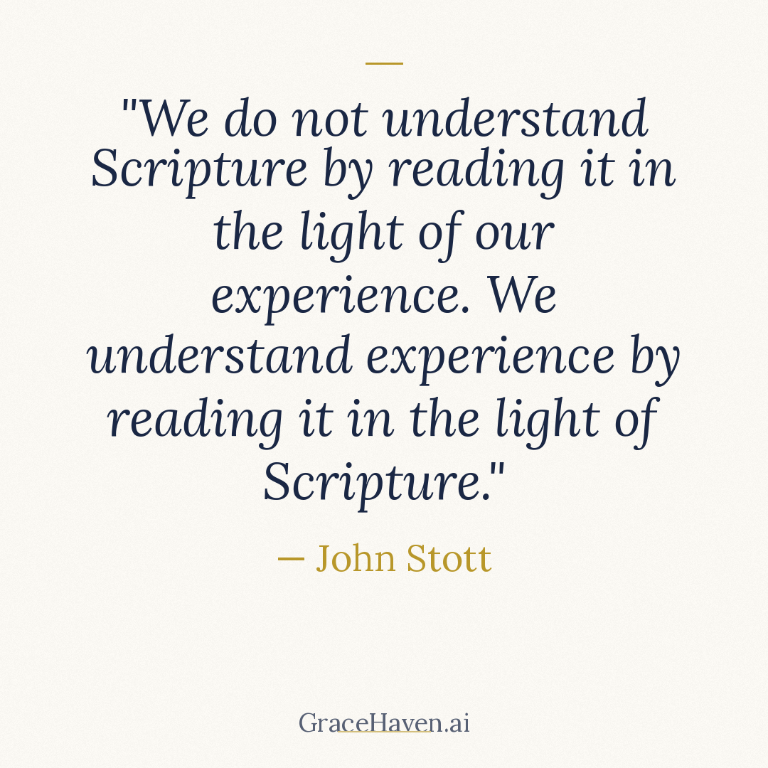 Quote — John Stott on Experience