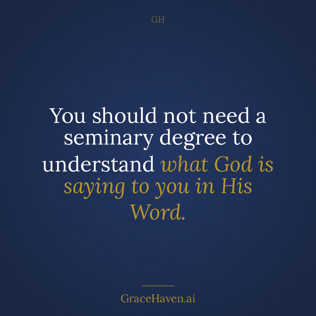 Feature — No Seminary Degree Needed