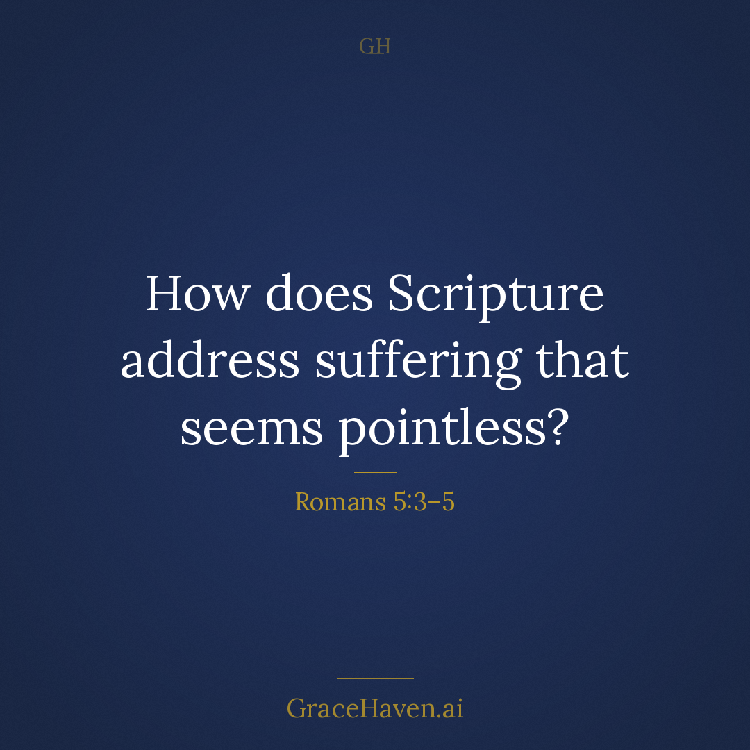Study Prompt — Suffering That Seems Pointless