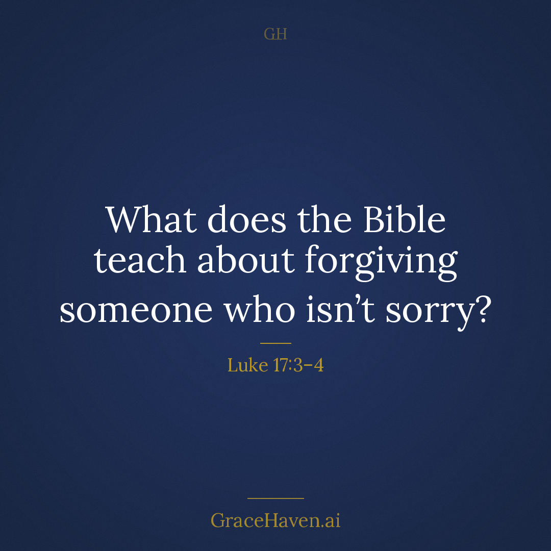Study Prompt — Forgiving Someone Who Isn't Sorry