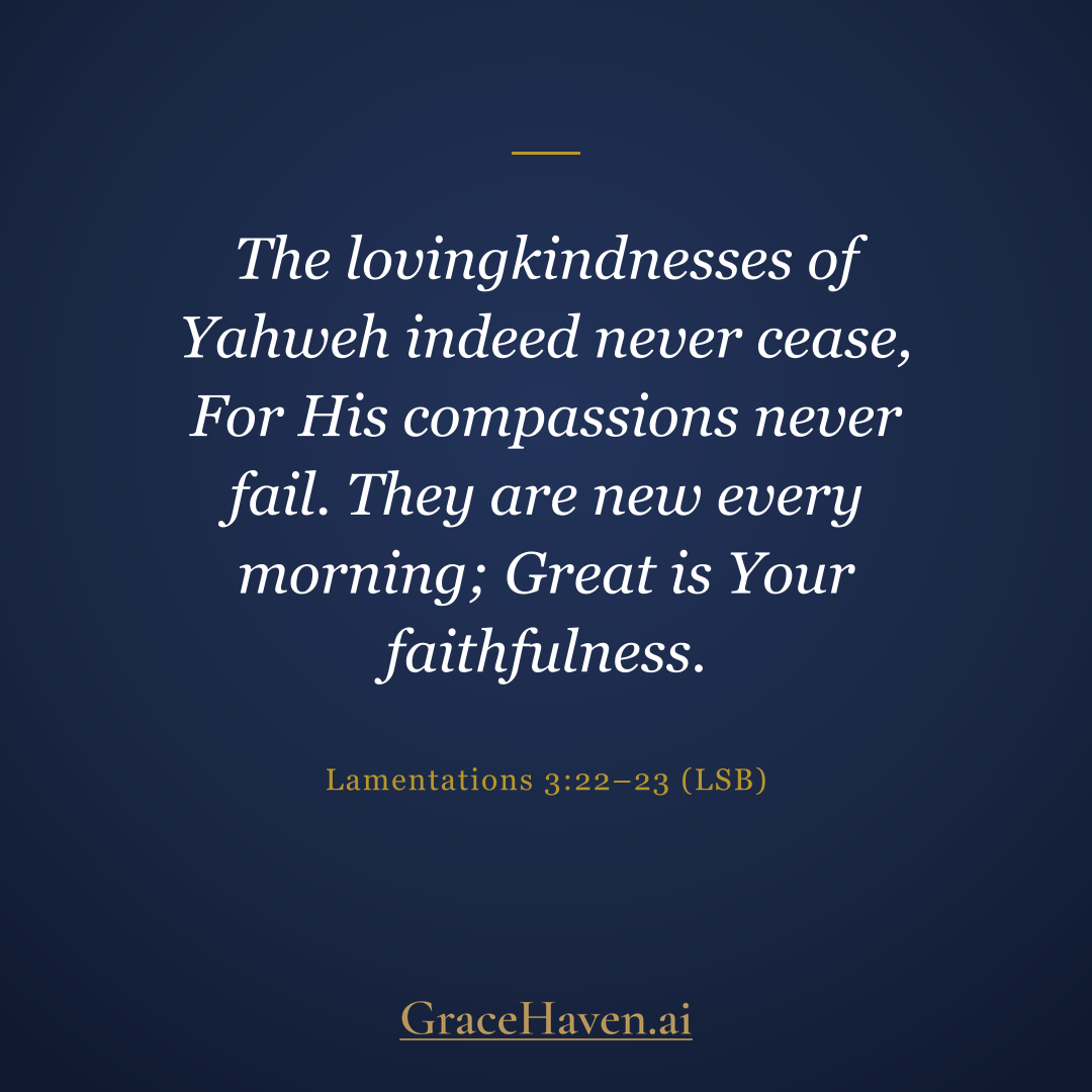 Scripture Card — Lamentations 3:22–23