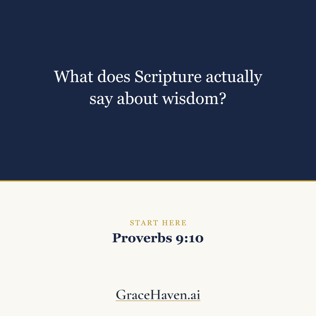 Study Prompt — What Scripture Says About Wisdom