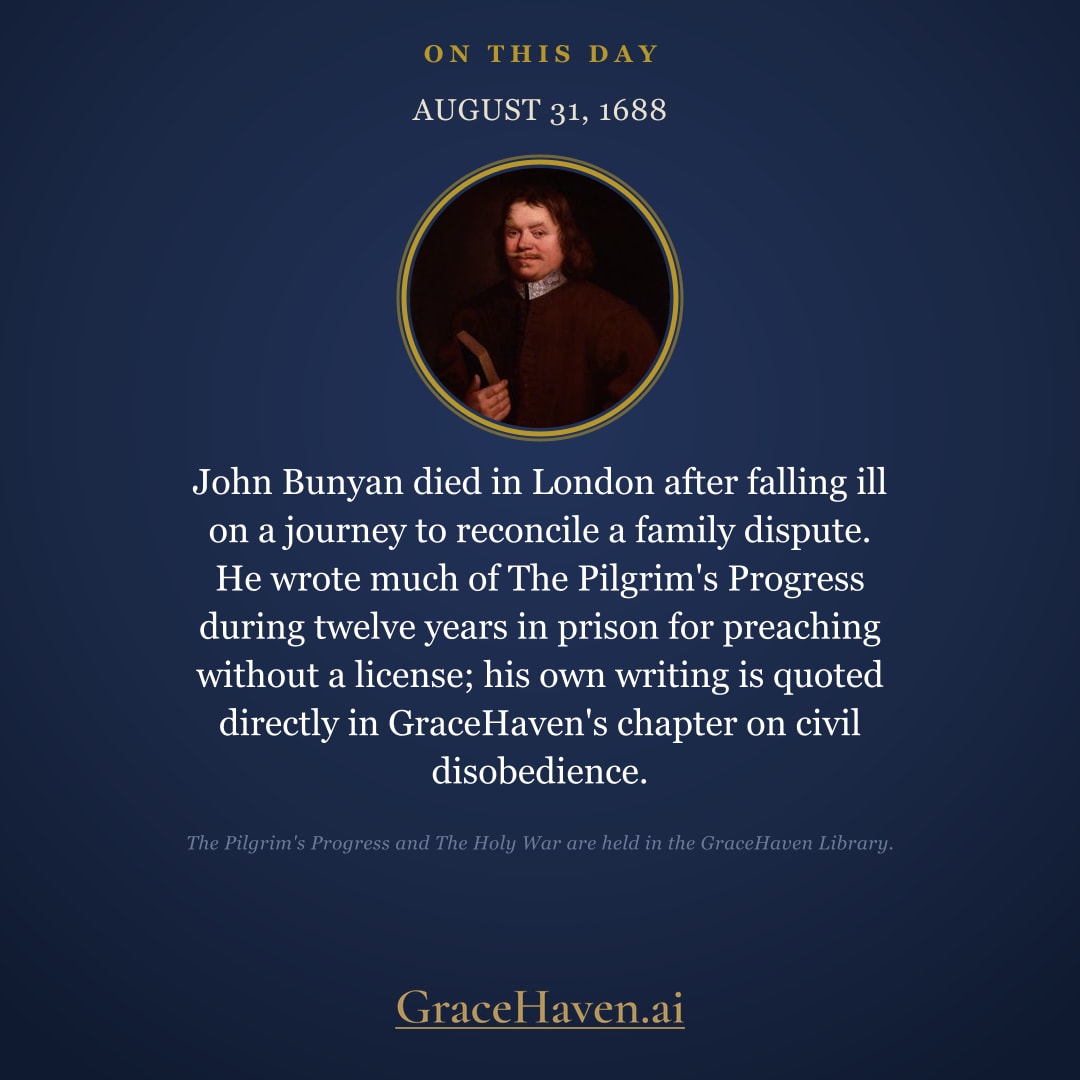 On This Day — The Death of John Bunyan