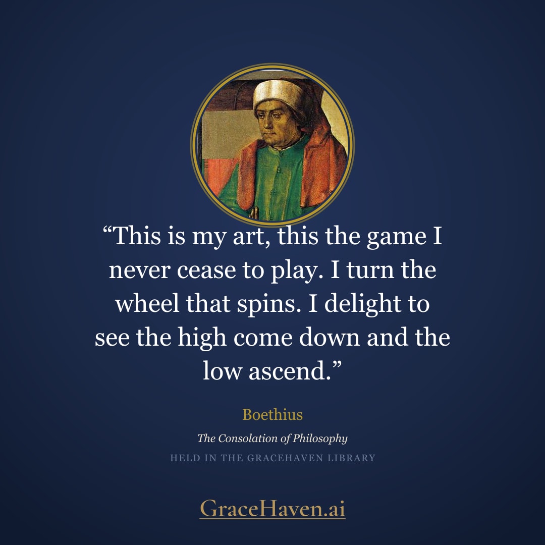 Quote — Boethius on Fortune's Wheel