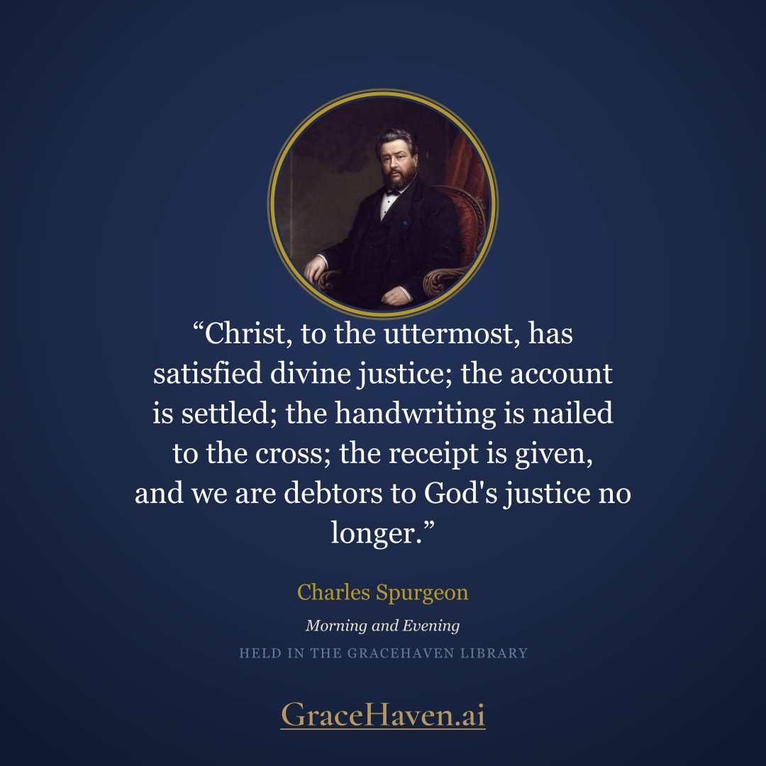 Quote — Spurgeon on the Settled Account