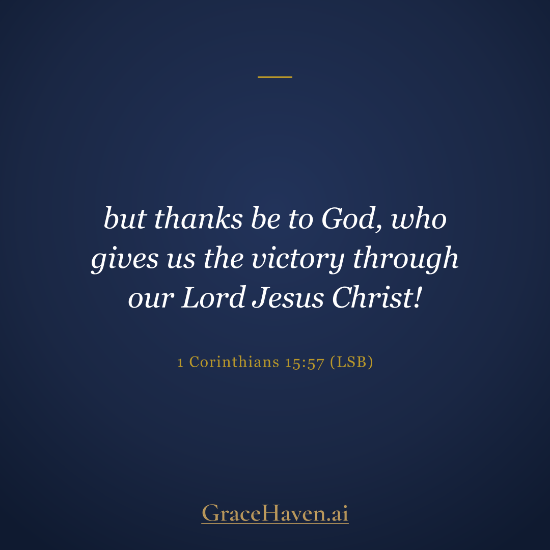 Scripture — 1 Corinthians 15:57